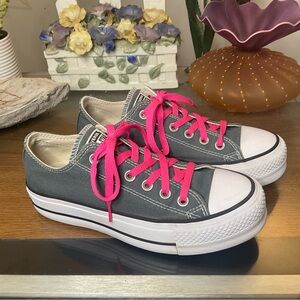 CONVERSE WOMENS ALL STAR LIFT PLATFORM SNEAKERS 7